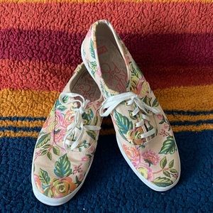 Size 10 Keds Rifle Paper Co Lace Up Fashion Sneakers
